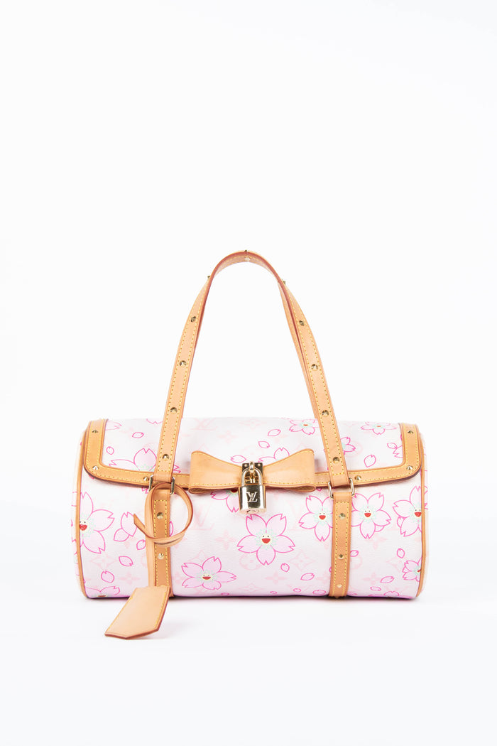 Louis Vuitton x Takashi Murakami Pink Cherry Blossom Monogram Papillon Bag