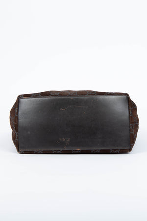 90s Gucci Tom Ford Brown Leather Shoulder Bag