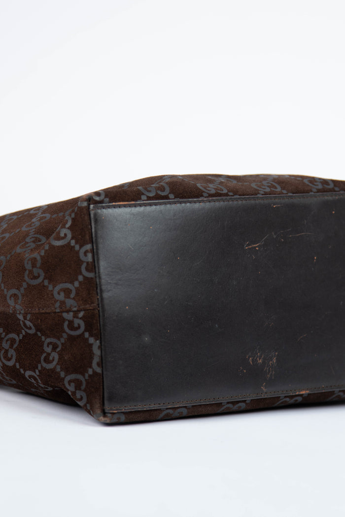 90s Gucci Tom Ford Brown Leather Shoulder Bag