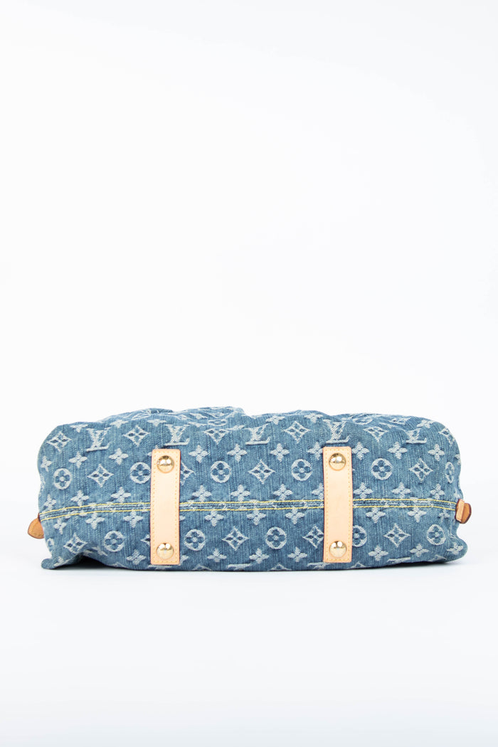 Vintage Louis Vuitton Neo Cabby Blue Denim Tote Bag