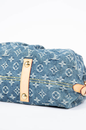 Vintage Louis Vuitton Neo Cabby Blue Denim Tote Bag