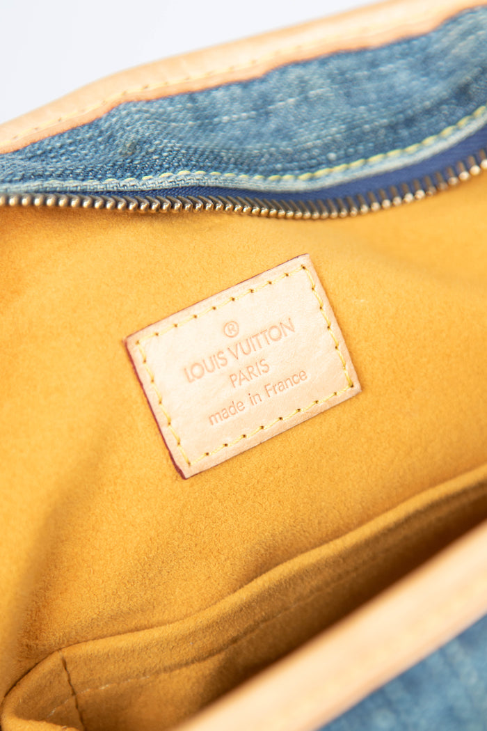 Vintage Louis Vuitton Neo Cabby Blue Denim Tote Bag