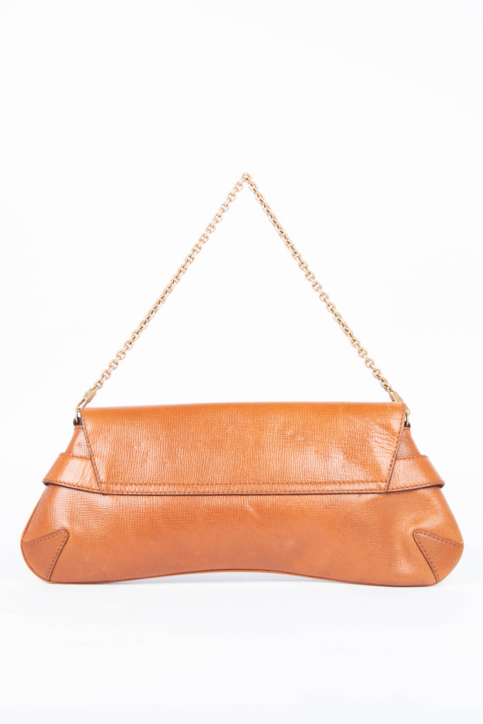 RARE Vintage Gucci Tan Grained Leather Horsebit Shoulder Bag