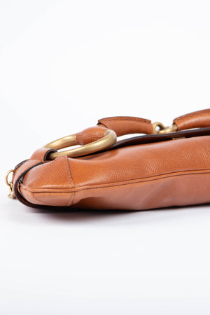 RARE Vintage Gucci Tan Grained Leather Horsebit Shoulder Bag