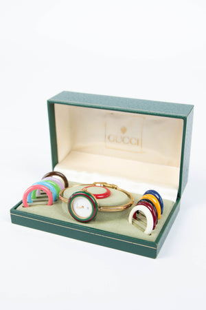 Vintage Gucci Gold Bezel Watch