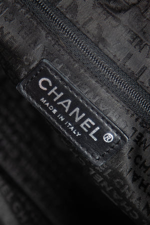 Vintage Chanel Black Leather Shoulder Bag