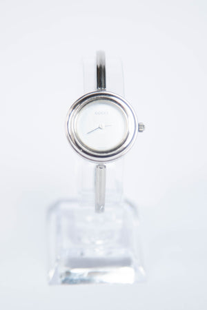 Vintage Silver Gucci Bezel Watch
