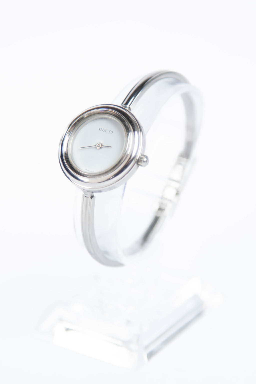 Vintage Silver Gucci Bezel Watch