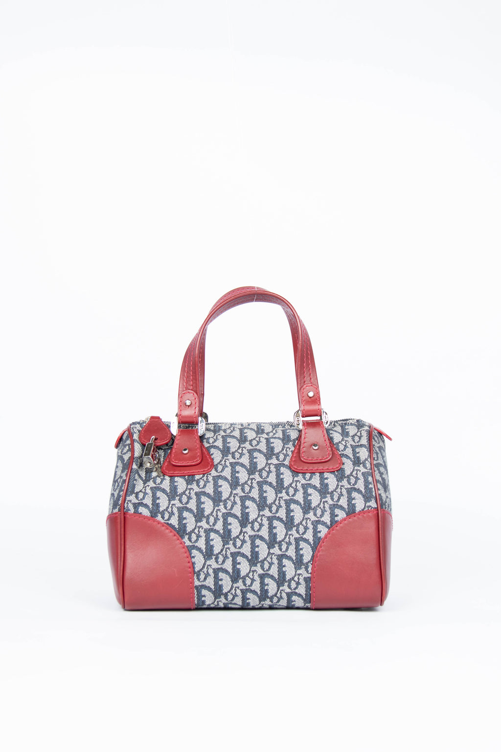 2000s Christian Dior Navy Boston Bag