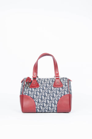 2000s Christian Dior Navy Boston Bag