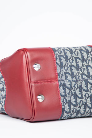 2000s Christian Dior Navy Boston Bag