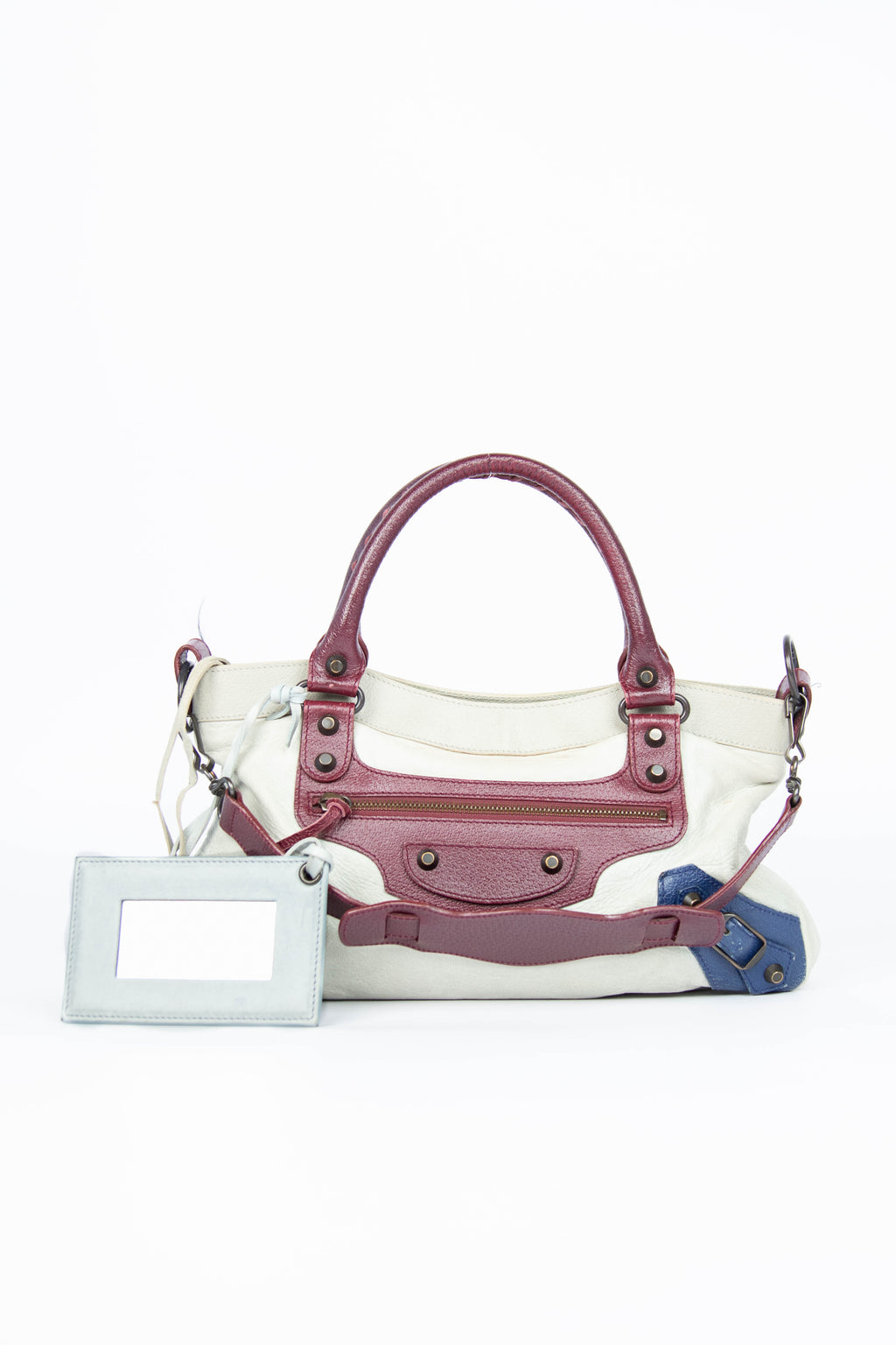 2000s Balenciaga Tri-Colour Leather First City Shoulder Bag