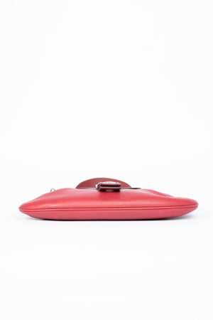 2000s Christian Dior Red Leather Shoulder Bag