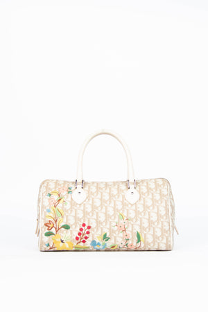 2000s Christian Dior Floral Small Boston Bag