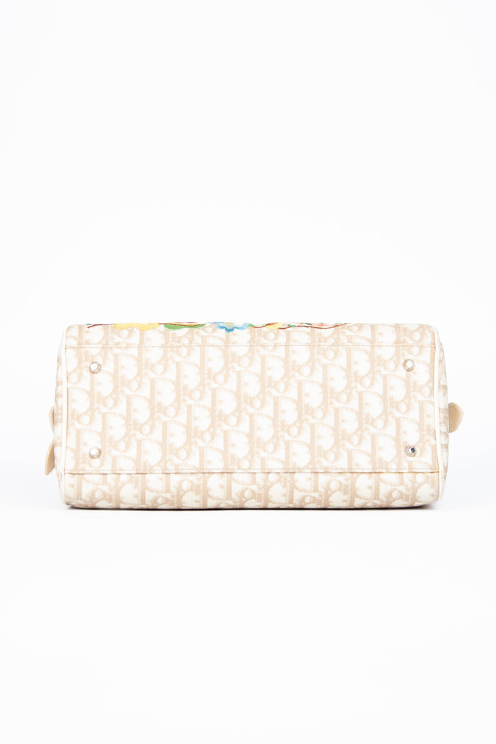 2000s Christian Dior Floral Small Boston Bag