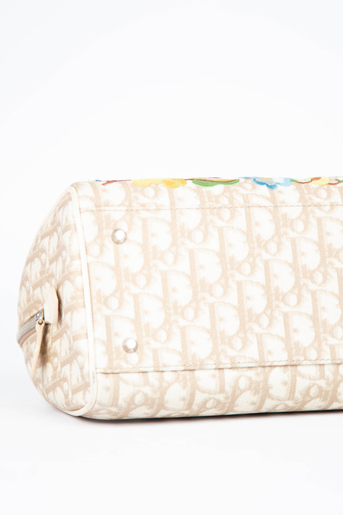 2000s Christian Dior Floral Small Boston Bag