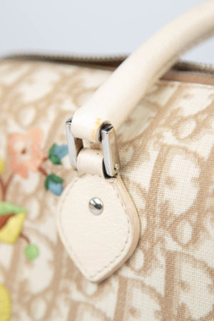 2000s Christian Dior Floral Small Boston Bag