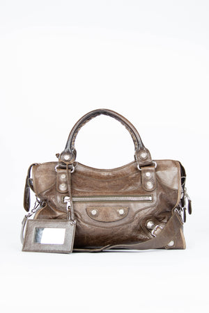 2000s Balenciaga Brown Leather City Giant Bag SHW