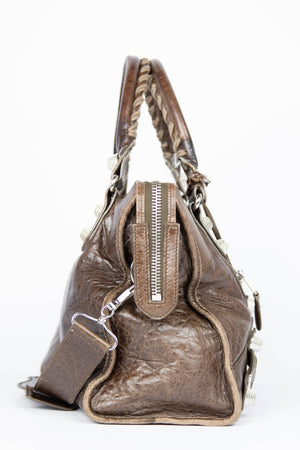 2000s Balenciaga Brown Leather City Giant Bag SHW