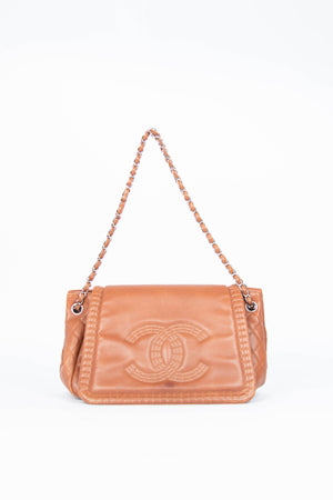 2012 Chanel Brown Calfskin Bengal Shoulder Bag