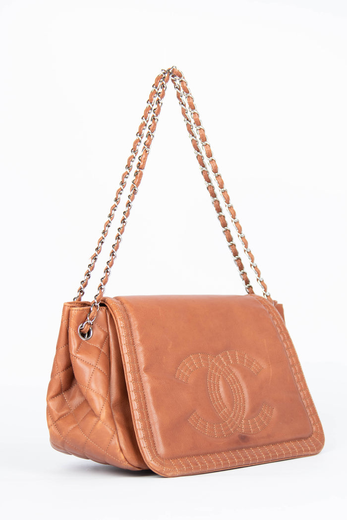 2012 Chanel Brown Calfskin Bengal Shoulder Bag