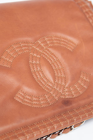 2012 Chanel Brown Calfskin Bengal Shoulder Bag
