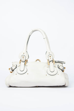 2000s Chloe Cream Leather Paddington Shoulder Bag