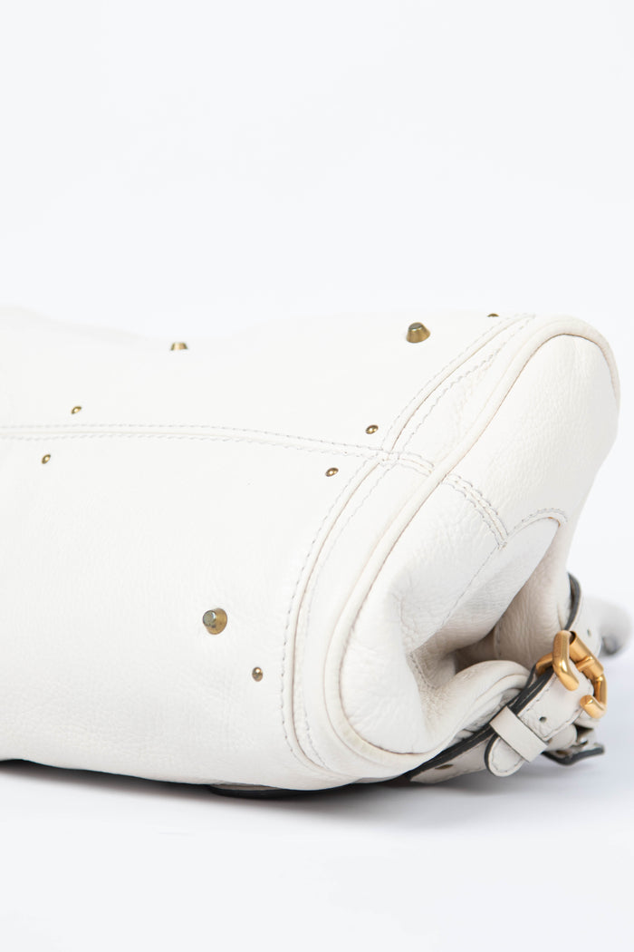 2000s Chloe Cream Leather Paddington Shoulder Bag
