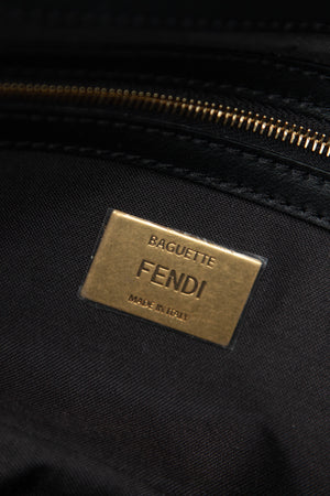 RARE Fendi Shearling Monogram Baguette Bag