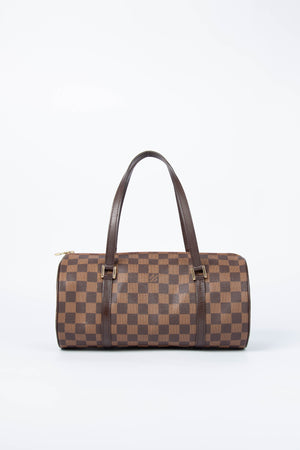 2000s Louis Vuitton Damier Ebene Papillon 30cm Shoulder Bag
