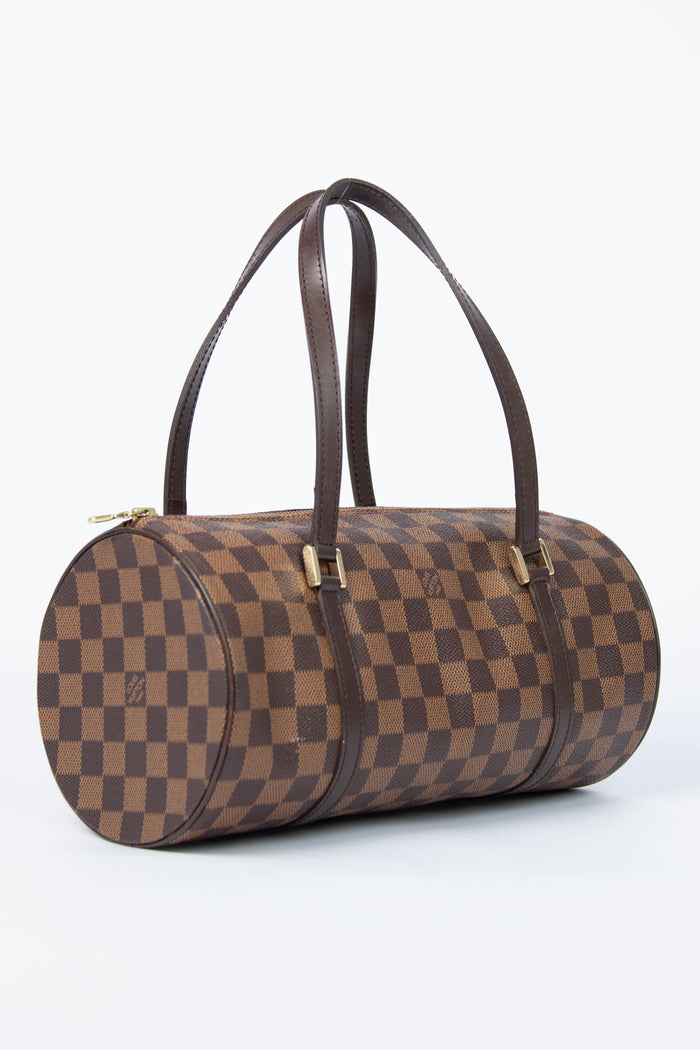 2000s Louis Vuitton Damier Ebene Papillon 30cm Shoulder Bag