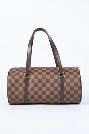 2000s Louis Vuitton Damier Ebene Papillon 30cm Shoulder Bag