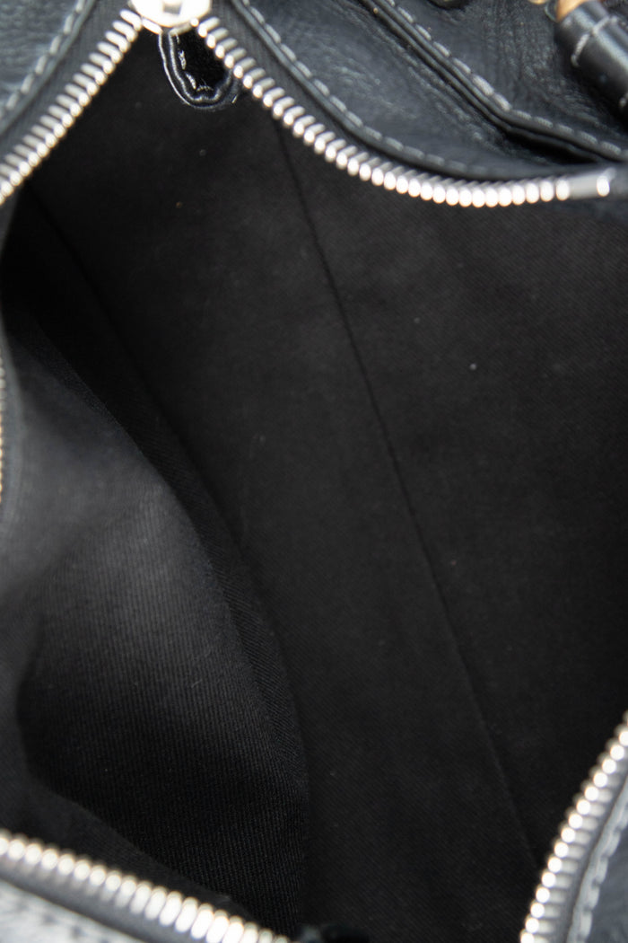 2000s Chloe Black Leather Paddington Shoulder Bag