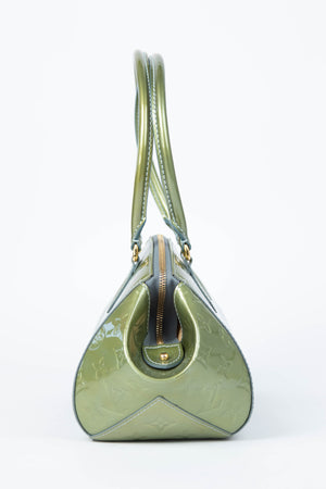 2000s Louis Vuitton Sherwood Green Vernis PM Shoulder Bag