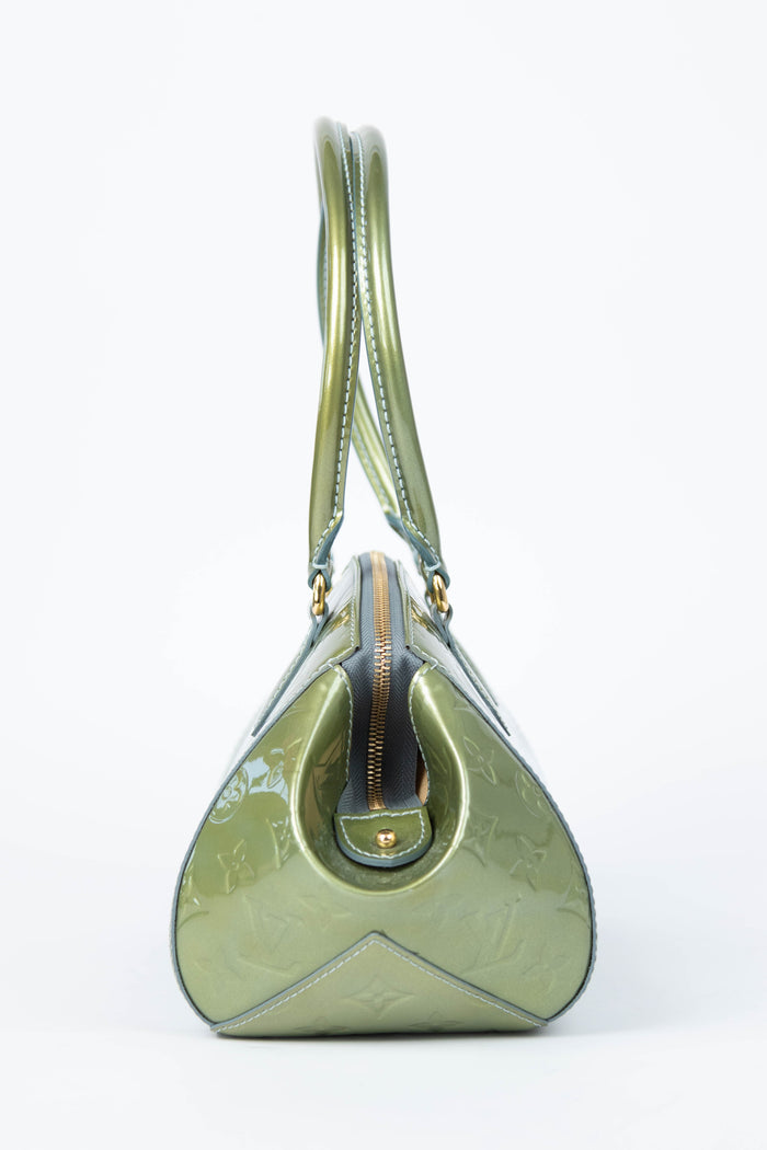 2000s Louis Vuitton Sherwood Green Vernis PM Shoulder Bag