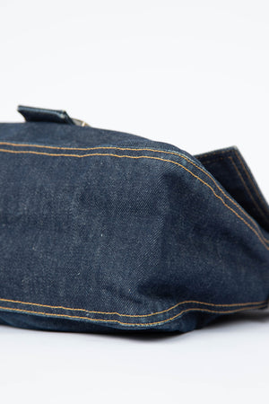 Vintage Fendi Denim Mamma Baguette Shoulder Bag