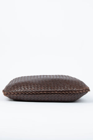 Vintage Bottega Veneta Brown Intrecciato Shoulder Bag