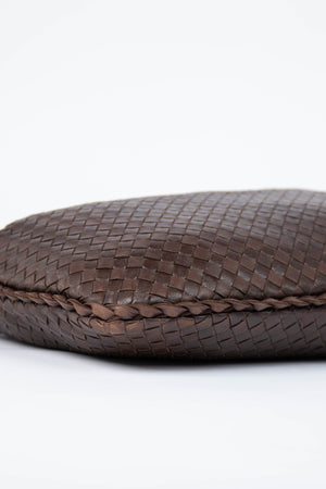 Vintage Bottega Veneta Brown Intrecciato Shoulder Bag
