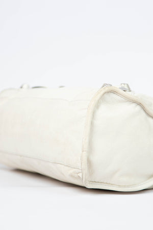 2010s Balenciaga Ivory Leather Giant City Bag SHW