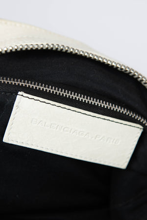 2010s Balenciaga Ivory Leather Giant City Bag SHW