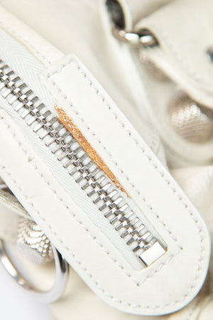 2010s Balenciaga Ivory Leather Giant City Bag SHW