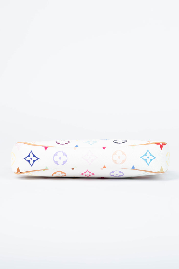 RARE Louis Vuitton x Takashi Murakami White Multicolour Pochette Accessoires