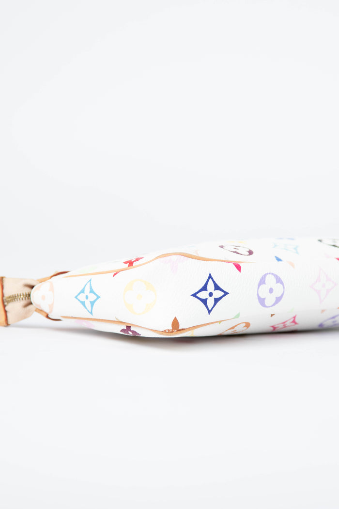 RARE Louis Vuitton x Takashi Murakami White Multicolour Pochette Accessoires