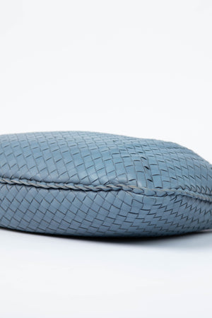 Vintage Bottega Veneta Blue Intrecciato Shoulder Bag