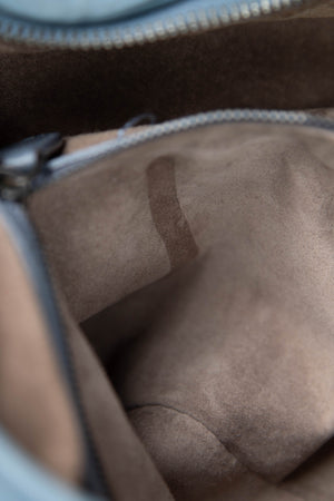 Vintage Bottega Veneta Blue Intrecciato Shoulder Bag