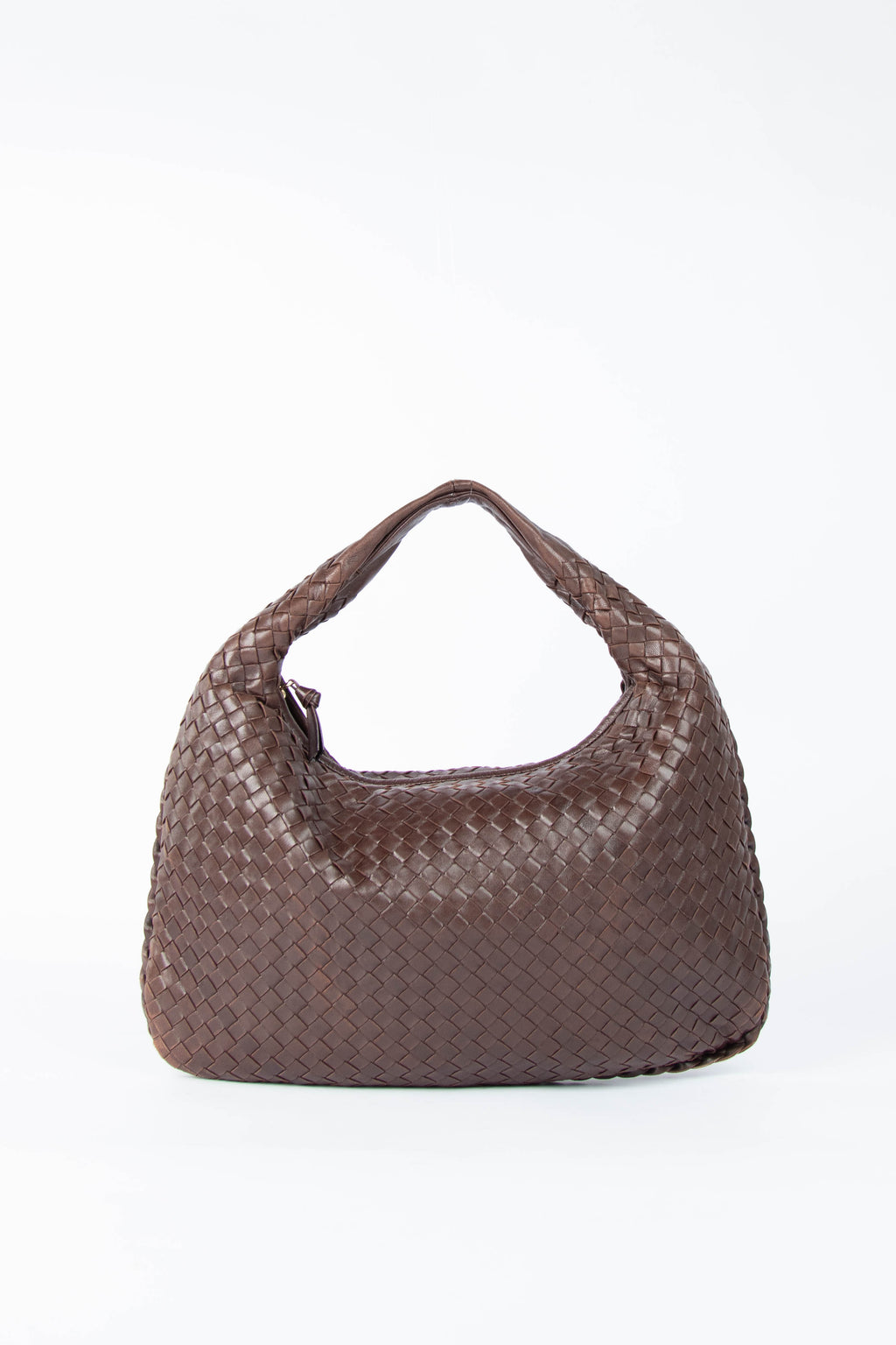 Vintage Bottega Veneta Brown Intrecciato Shoulder Bag