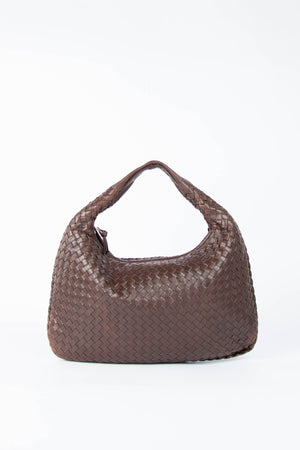 Vintage Bottega Veneta Brown Intrecciato Shoulder Bag