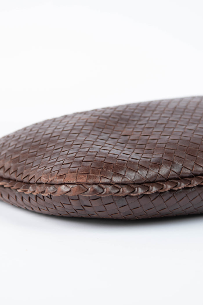 Vintage Bottega Veneta Brown Intrecciato Shoulder Bag