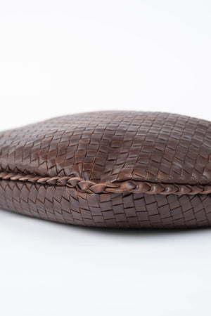 Vintage Bottega Veneta Brown Intrecciato Shoulder Bag