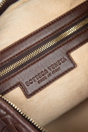Vintage Bottega Veneta Brown Intrecciato Shoulder Bag